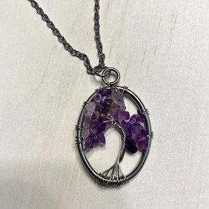 Natural amethyst necklace